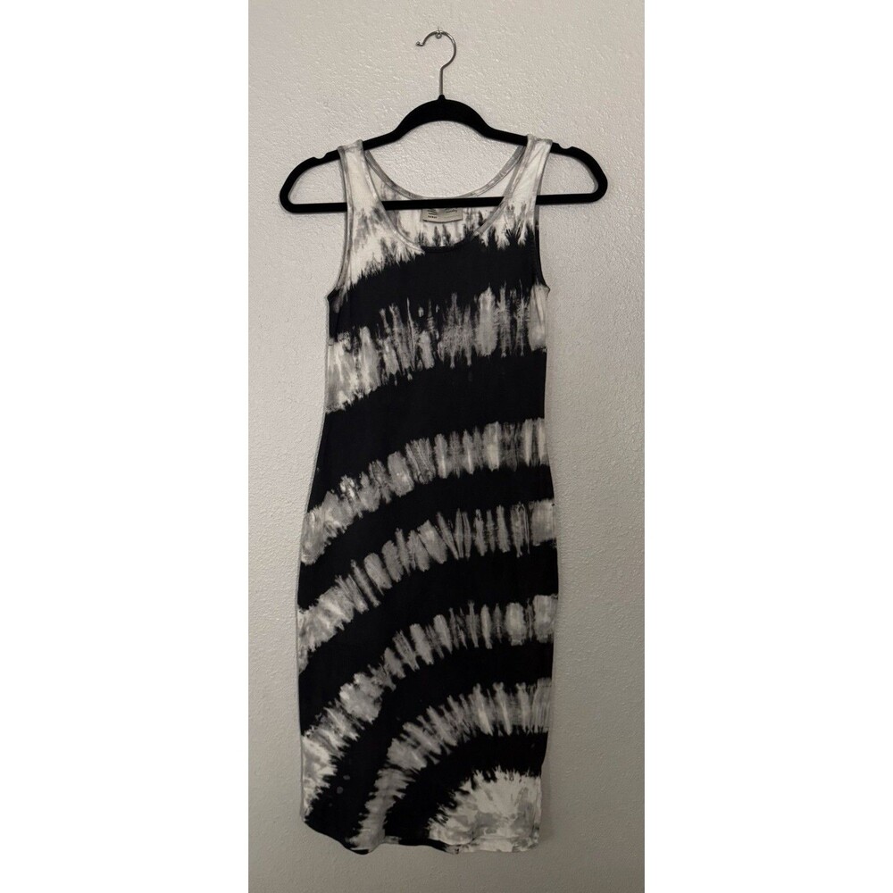 Anthropologie Saturday Sunday Midi Dress Ali Tie Dye Black White XS
